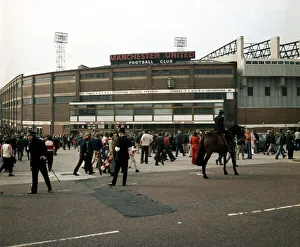 Crowds gathered outside Old Trafford before Manchester United' Crowds gathered outside Old Trafford before Manchester United'
