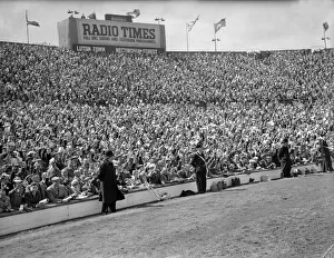 Crowds scenes during match action from the 1959 FA Cup Final at Wembley Stadium Crowds scenes during match action from the 1959 FA Cup Final at Wembley Stadium