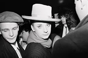 Culture Club singer Boy George attending a reception with Radio One DJ Janet Long Culture Club singer Boy George attending a reception with Radio One DJ Janet Long