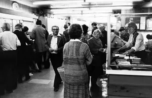 Customers at a betting shop. 5th June 1979 Customers at a betting shop. 5th June 1979