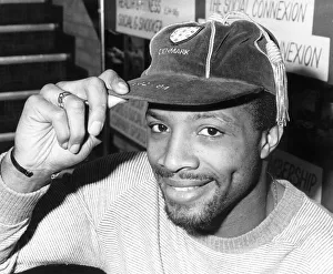 Cyrille Regis was presented with the England International cap before the start of Cyrille Regis was presented with the England International cap before the start of