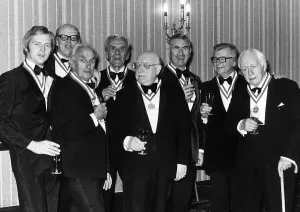 Dads Army television programme cast 1977 Left to Right: Ian Lavender Dads Army television programme cast 1977 Left to Right: Ian Lavender