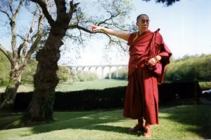 The Dalai Lama, the Tibetan spirtual leader at the Egerton Grey Hotel at Porthkerry The Dalai Lama, the Tibetan spirtual leader at the Egerton Grey Hotel at Porthkerry