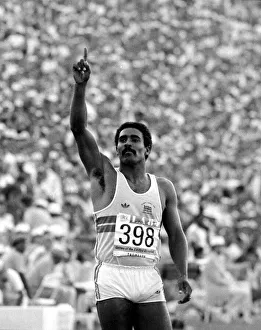 Daley Thompson after running the 400m at the 1984 Olympics in Los Angeles Daley Thompson after running the 400m at the 1984 Olympics in Los Angeles