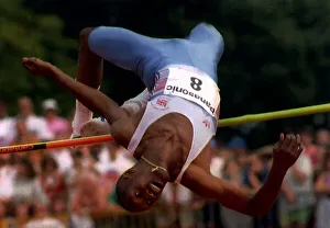 Dalton Grant Athlete In Action In The High Jump Dalton Grant Athlete In Action In The High Jump
