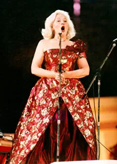 Images Dated 23rd May 1992: Dame Gwyneth Jones performing at the Cor World Choir concert at Cardiff Arms Park