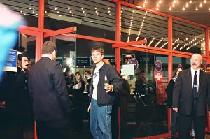 Damon Albarn of the pop group Blur arriving at the film premier ofTrainspotting in Damon Albarn of the pop group Blur arriving at the film premier ofTrainspotting in