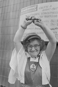 Dancing granny Jenny Gorman shows of her some of her moves. 6th May 1979 Dancing granny Jenny Gorman shows of her some of her moves. 6th May 1979