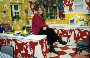 Dani Behr TV Presenter On The Big Breakfast Set Dani Behr TV Presenter On The Big Breakfast Set