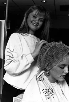 Danniella Westbrook actress in the BBC TV soap Eastenders seen here working at Danniella Westbrook actress in the BBC TV soap Eastenders seen here working at