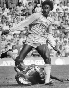 Dave Bennett goes on the attack and leaves Spurs defender Mitchell Thomas grounded Dave Bennett goes on the attack and leaves Spurs defender Mitchell Thomas grounded