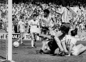 Dave Bennett scores during a match between Coventry City Dave Bennett scores during a match between Coventry City