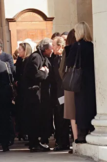 David Bailey greets Lord Snowdon at the photographer Terence Donovan' David Bailey greets Lord Snowdon at the photographer Terence Donovan'