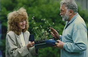 David Bellamy and Diane Crozier, of English Nature, plant wild flowers to represent David Bellamy and Diane Crozier, of English Nature, plant wild flowers to represent