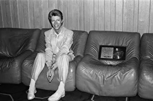 David Bowie at the British Rock and Pop awards. He was named the best male singer in David Bowie at the British Rock and Pop awards. He was named the best male singer in