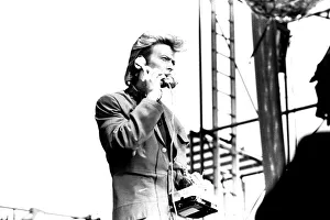 David Bowie performing at Roker Park, Sunderland on 23rd June 1987 in his Glass Spider David Bowie performing at Roker Park, Sunderland on 23rd June 1987 in his Glass Spider