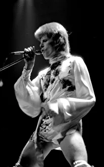 David Bowie performing on stage at the Dome theatre Brighton, Ziggy Stardust David Bowie performing on stage at the Dome theatre Brighton, Ziggy Stardust