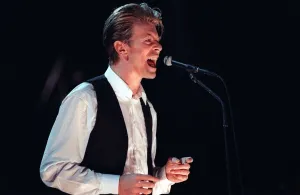 David Bowie singer at concert at the NEC 20th March 1990 David Bowie singer at concert at the NEC 20th March 1990