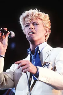 David Bowie Singer Pop star performing at Milton Keynes Bowl David Bowie Singer Pop star performing at Milton Keynes Bowl