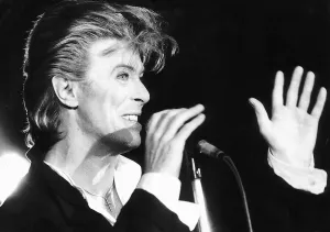 David Bowie Super Star sang at a press conference and announced details of his David Bowie Super Star sang at a press conference and announced details of his