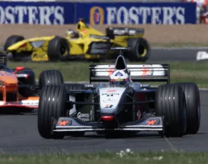 David Coulthard leading the British Grand Prix July1999 with David Coulthard in David Coulthard leading the British Grand Prix July1999 with David Coulthard in