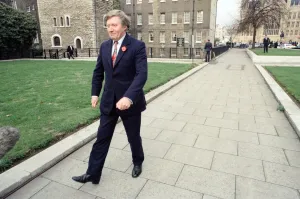David Dimbleby, journalist and television presenter pictured during some outdoor filming David Dimbleby, journalist and television presenter pictured during some outdoor filming