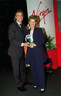 David Ginola footballer with Sandra Howard May 1999 David Ginola footballer with Sandra Howard May 1999