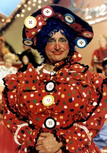 David Jacobs TV Presenter DJ host of the TV Show Primetime in drag for a Christmas David Jacobs TV Presenter DJ host of the TV Show Primetime in drag for a Christmas