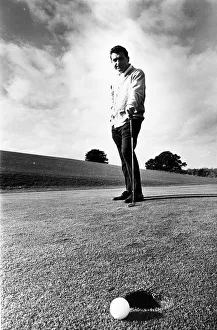 David Lewis Nov 1967 golf professional at East Hert golf club contemplates missed putt David Lewis Nov 1967 golf professional at East Hert golf club contemplates missed putt