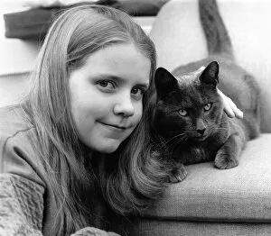 Images Dated 6th March 1985: Dawn Herbdige and her cat. She says: 'Hes a little devil'