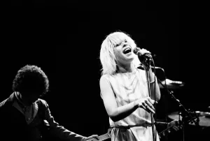 Debbie Harry in concert with Blondie, at the Odeon, Birmingham Debbie Harry in concert with Blondie, at the Odeon, Birmingham