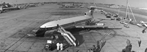 DeHavilland Trident 1C at Heathrow Airport in the colour scheme of Aircraft DeHavilland DeHavilland Trident 1C at Heathrow Airport in the colour scheme of Aircraft DeHavilland
