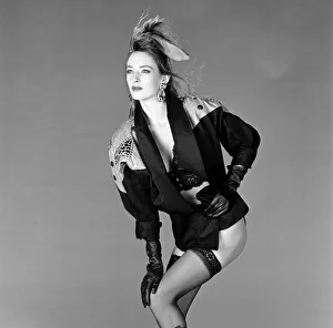 Denim and leather fashion shoot. 15th January 1988 Denim and leather fashion shoot. 15th January 1988