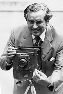 Denis Healey with antique half-plate camera - 21st January 1981 Denis Healey with antique half-plate camera - 21st January 1981