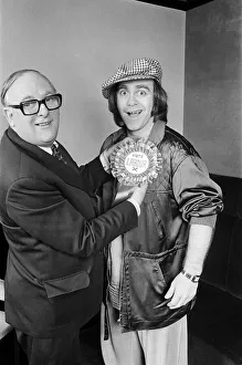 Denis Howell Labour Minister of State for Sport with pop star Elton John Denis Howell Labour Minister of State for Sport with pop star Elton John