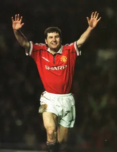Denis Irwin Manchester United celebrates January 1999 after scoring from the penalty spot Denis Irwin Manchester United celebrates January 1999 after scoring from the penalty spot
