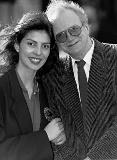 Dennis Potter playwrite with actress Gina Bellman star of television programme Blackeyes Dennis Potter playwrite with actress Gina Bellman star of television programme Blackeyes