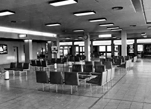 The departure lounge at Teesside Airport. 8th February 1972 The departure lounge at Teesside Airport. 8th February 1972