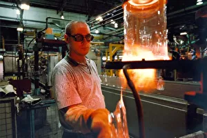 Derek Rolls 39 from Sunderland oxy cutting glass at Corning, Sunderland in September 1994 Derek Rolls 39 from Sunderland oxy cutting glass at Corning, Sunderland in September 1994
