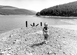 Derwent Reservoir near Sheffield, showing the low water level July 1976 Derwent Reservoir near Sheffield, showing the low water level July 1976