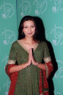 Diana Hayden, Miss India and winner of the Miss World beauty contest in 1997 Diana Hayden, Miss India and winner of the Miss World beauty contest in 1997