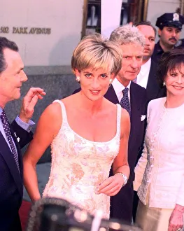 Diana, Princess of Wales, arrives with Lord Hindlip, Chairman of Christie' Diana, Princess of Wales, arrives with Lord Hindlip, Chairman of Christie'