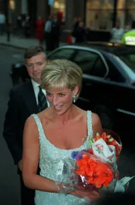 Diana, Princess of Wales arrives for a private viewing and reception at Christies in Diana, Princess of Wales arrives for a private viewing and reception at Christies in