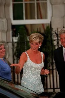Diana, Princess of Wales arrives for a private viewing and reception at Christies in Diana, Princess of Wales arrives for a private viewing and reception at Christies in