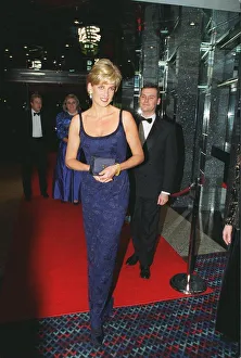 Diana, Princess of Wales arrives for the Royal Gala Premiere performance of Lord Diana, Princess of Wales arrives for the Royal Gala Premiere performance of Lord
