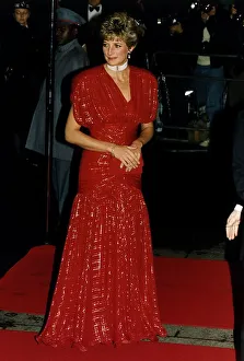 Diana, Princess of Wales attends the premiere of the film Hot Shots at the Odeon Cinema Diana, Princess of Wales attends the premiere of the film Hot Shots at the Odeon Cinema