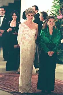 Diana Princess of Wales attends a State banquet at the Itamaraty Palace during her Diana Princess of Wales attends a State banquet at the Itamaraty Palace during her