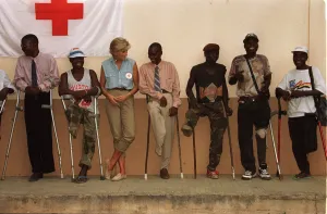 Diana, Princess of Wales four day visit to Angola, the former Portuguese colony torn Diana, Princess of Wales four day visit to Angola, the former Portuguese colony torn