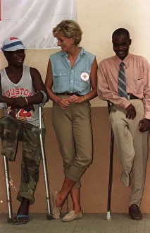 Diana, Princess of Wales four day visit to Angola, the former Portuguese colony torn Diana, Princess of Wales four day visit to Angola, the former Portuguese colony torn