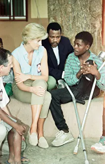 Diana, Princess of Wales during her four day visit to Angola Diana, Princess of Wales during her four day visit to Angola